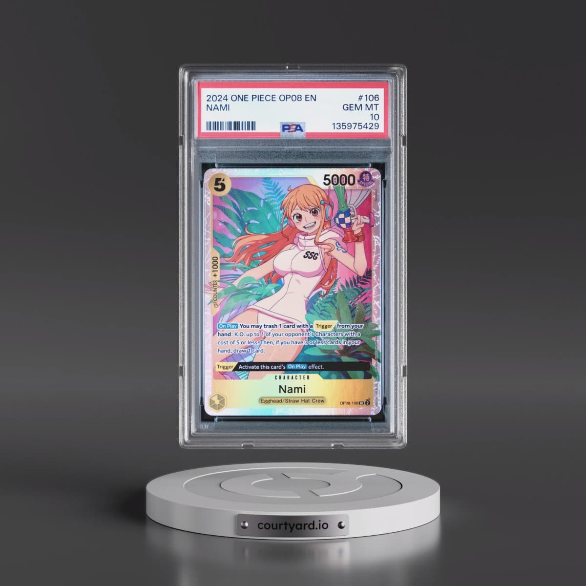 2024 One Piece OP08-Two Legends #106 Nami (PSA 10 GEM MINT)