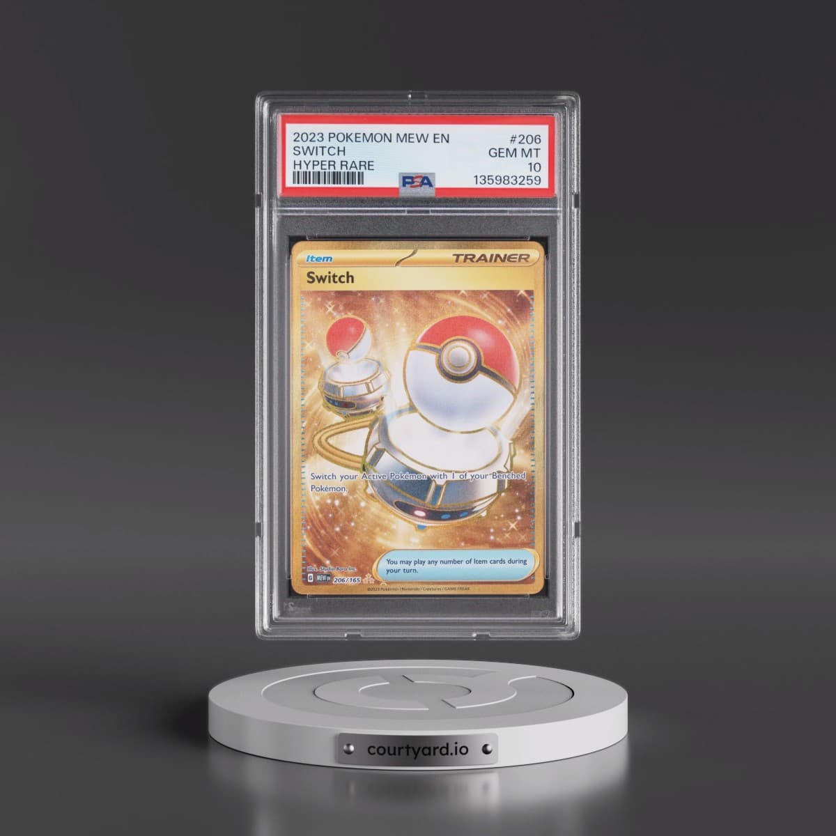 2023 Pokémon Mew EN-151 #206 Switch - Hyper Rare (PSA 10 GEM MINT)
