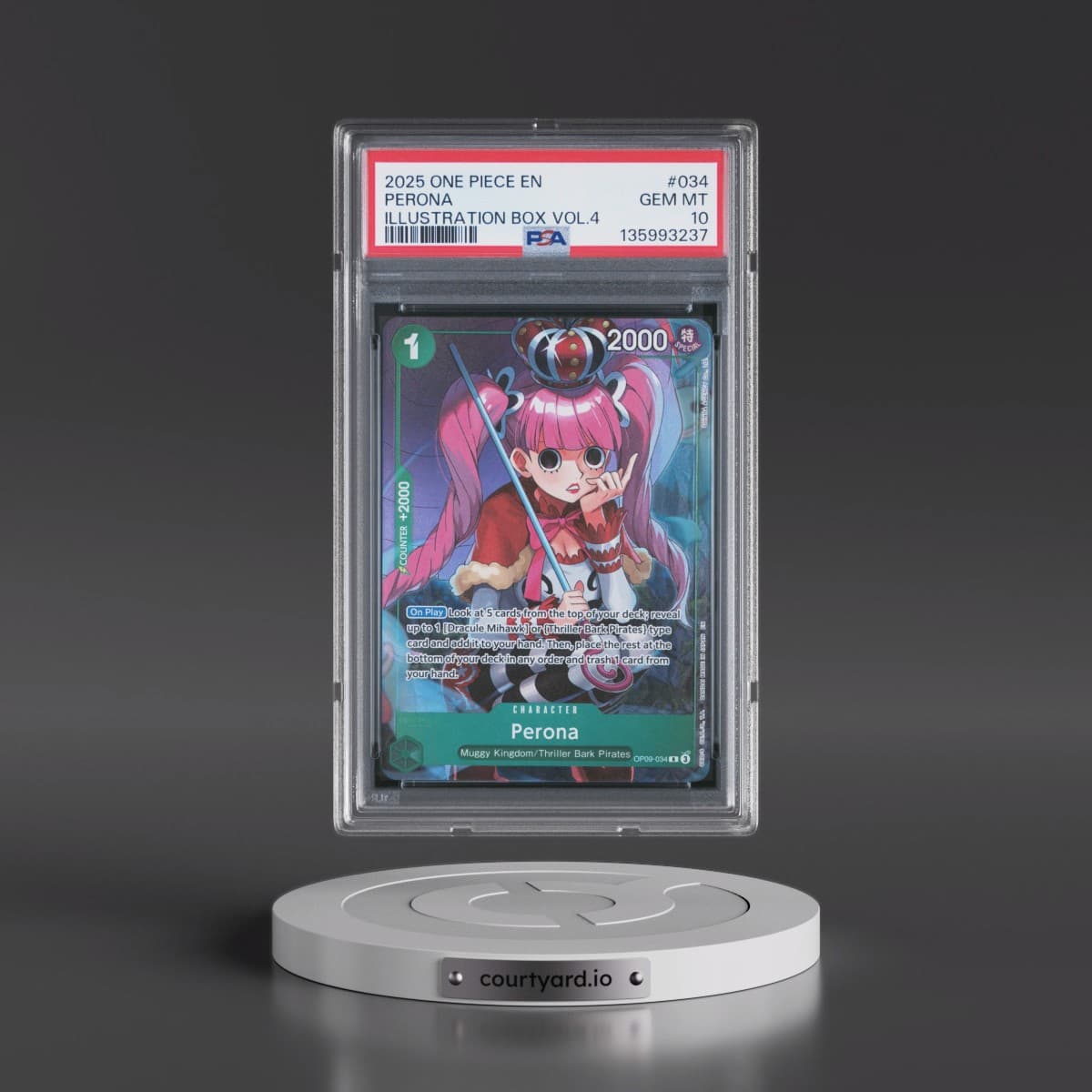 2025 One Piece Promos #034 Perona - Illustration Box Vol.4 (PSA 10 GEM MINT)
