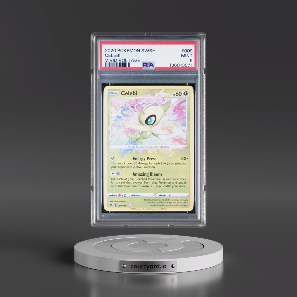 2020 Pokémon Sword & Shield Vivid Voltage #009 Celebi (PSA 9 MINT)