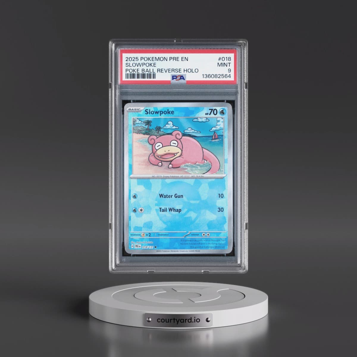 2025 Pokémon Pre EN-Prismatic Evolutions #018 Slowpoke - Reverse Holo Poke Ball (PSA 9 MINT)