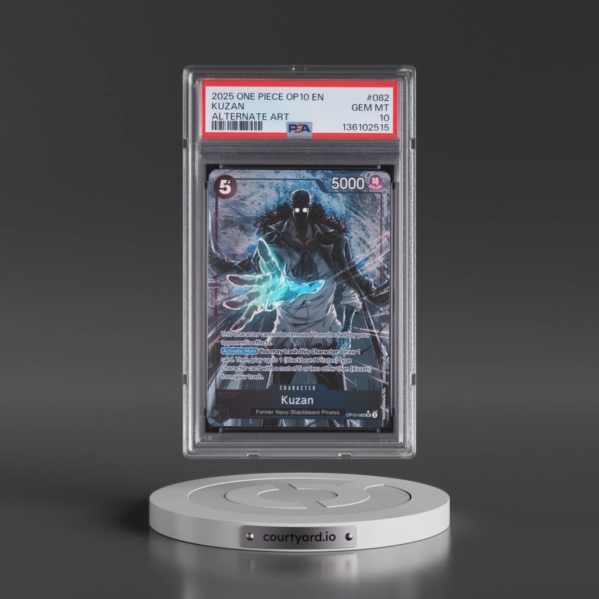 2025 One Piece OP10-Royal Blood #082 Kuzan - Alternate Art (PSA 10 GEM MINT)