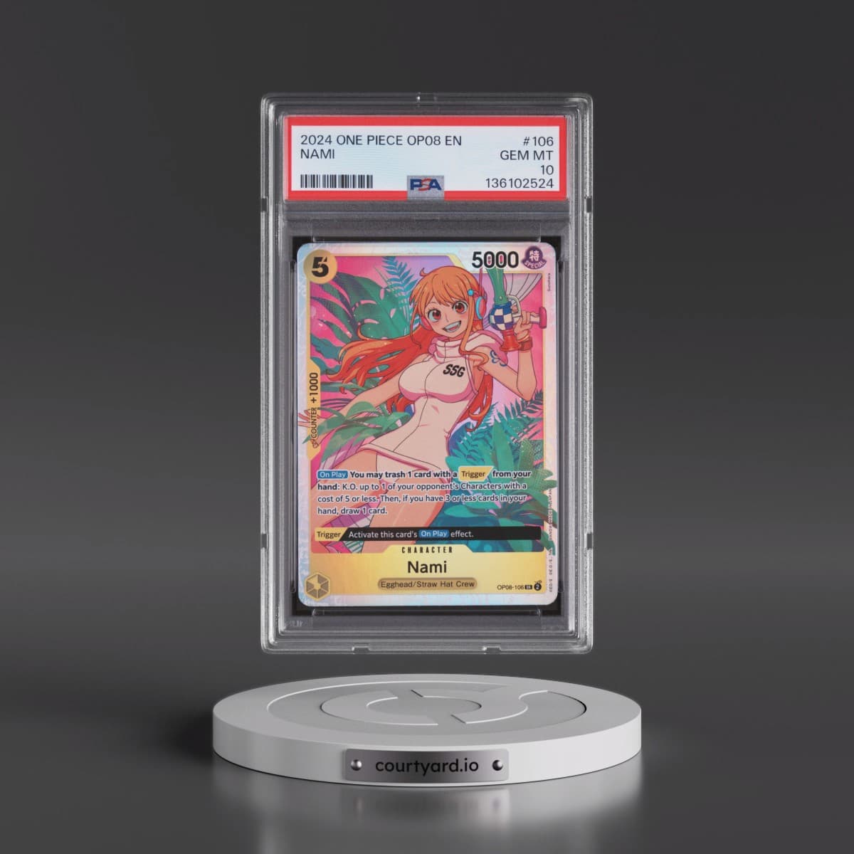 2024 One Piece OP08-Two Legends #106 Nami (PSA 10 GEM MINT)