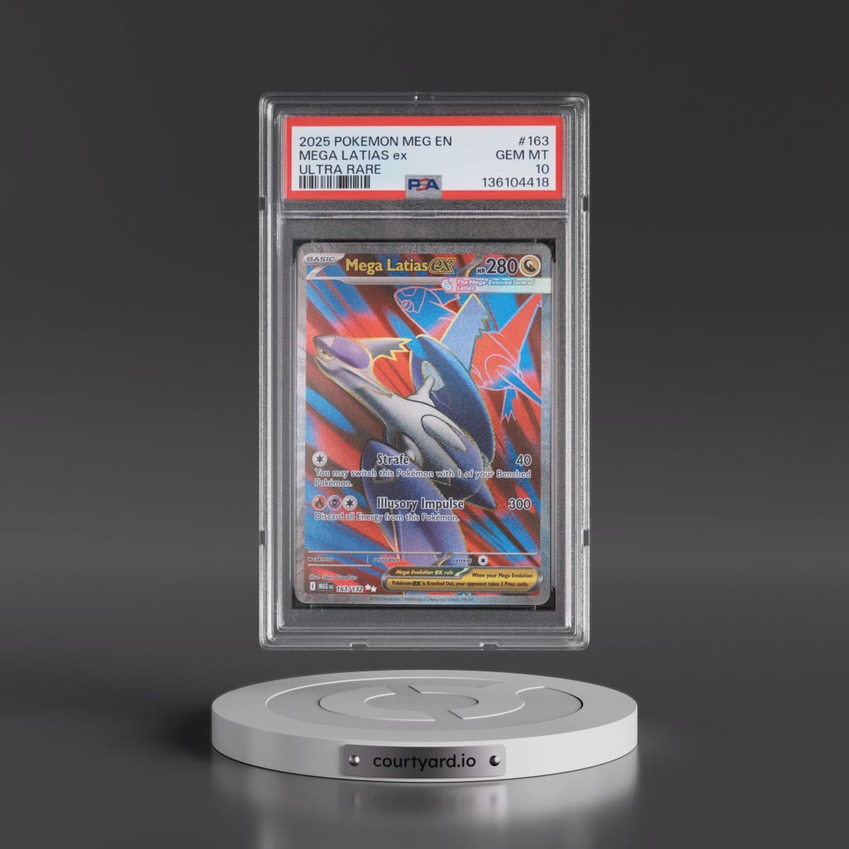 2025 Pokémon Meg EN-Mega Evolution #163 Mega Latias EX - Holo Ultra Rare (PSA 10 GEM MINT)