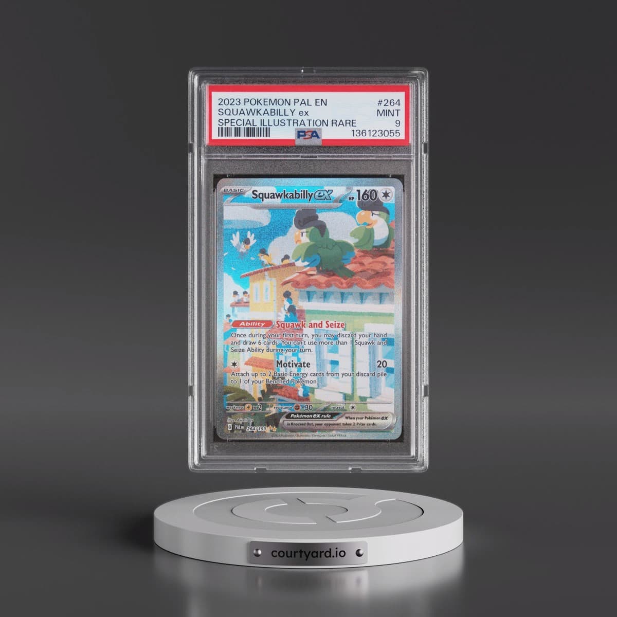 2023 Pokémon Pal EN-Paldea Evolved #264 Squawkabilly EX - Holo Special Illustration Rare (PSA 9 MINT)