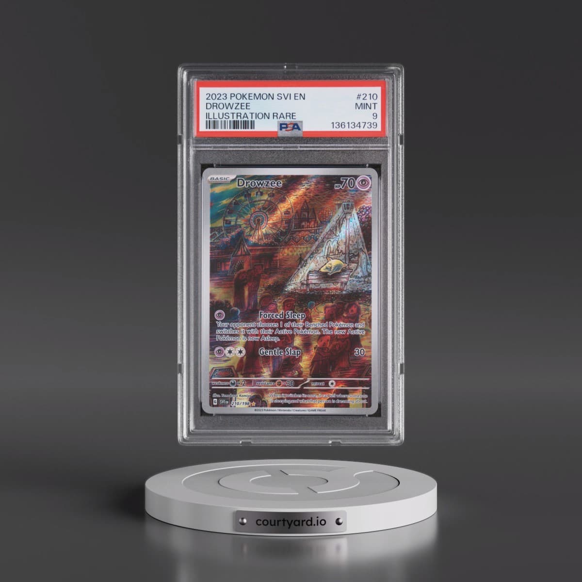 2023 Pokémon Svi EN-Scarlet & Violet #210 Drowzee - Illustration Rare (PSA 9 MINT)