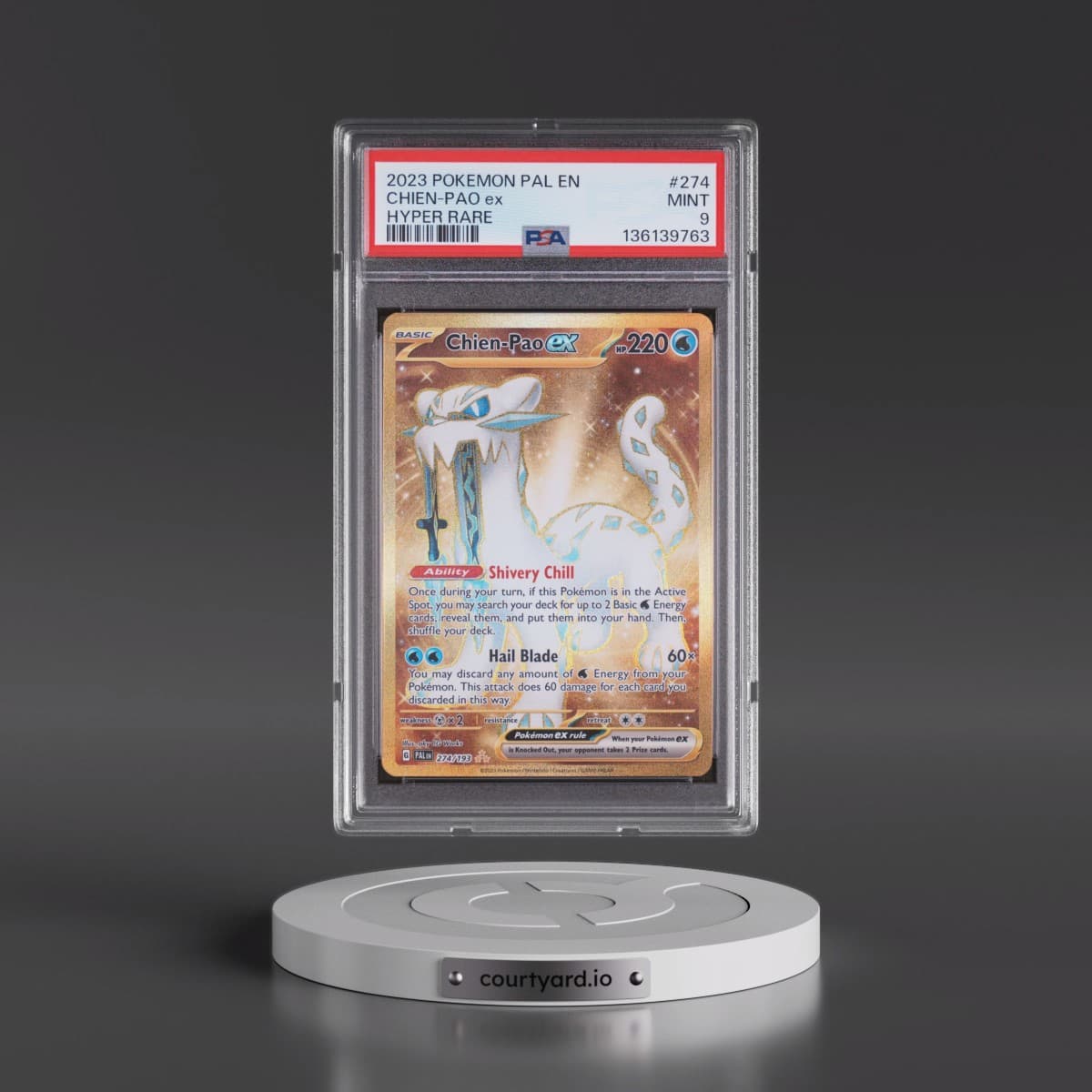 2023 Pokémon Pal EN-Paldea Evolved #274 Chien-Pao EX - Holo Hyper Rare (PSA 9 MINT)