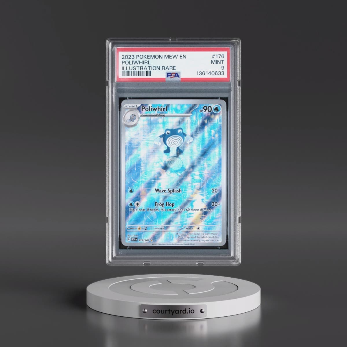 2023 Pokémon Mew EN-151 #176 Poliwhirl - Illustration Rare (PSA 9 MINT)