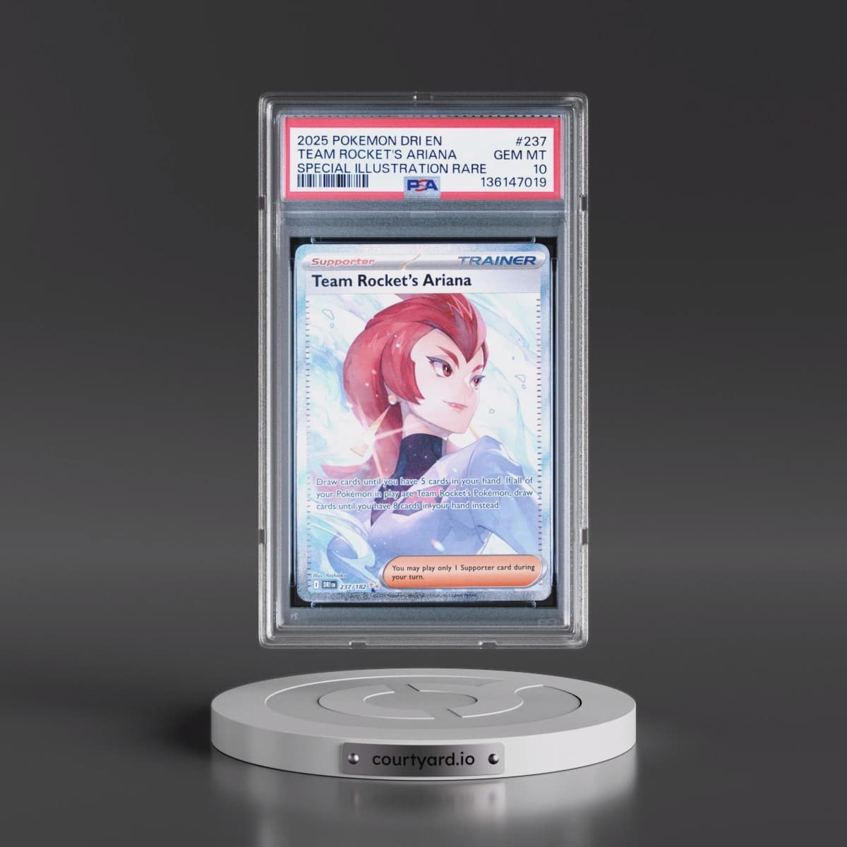 2025 Pokémon Dri EN-Destined Rivals #237 Team Rocket's Ariana - Special Illustration Rare (PSA 10 GEM MINT)