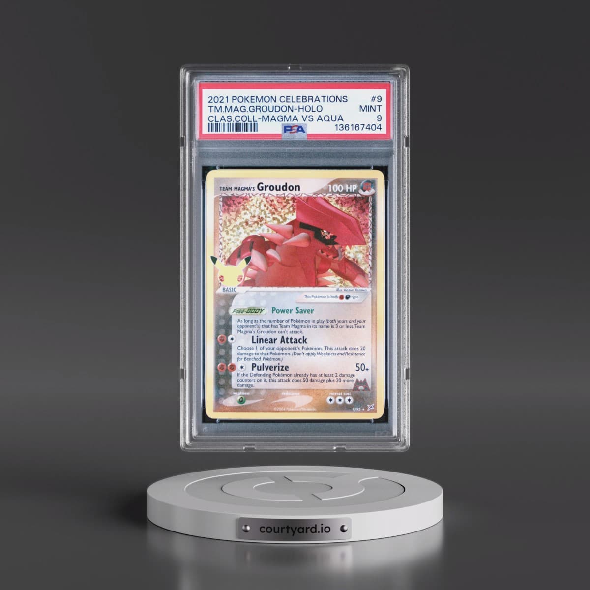 2021 Pokémon Celebrations Classic Collection #9 Team Magma's Groudon - Holo (PSA 9 MINT)