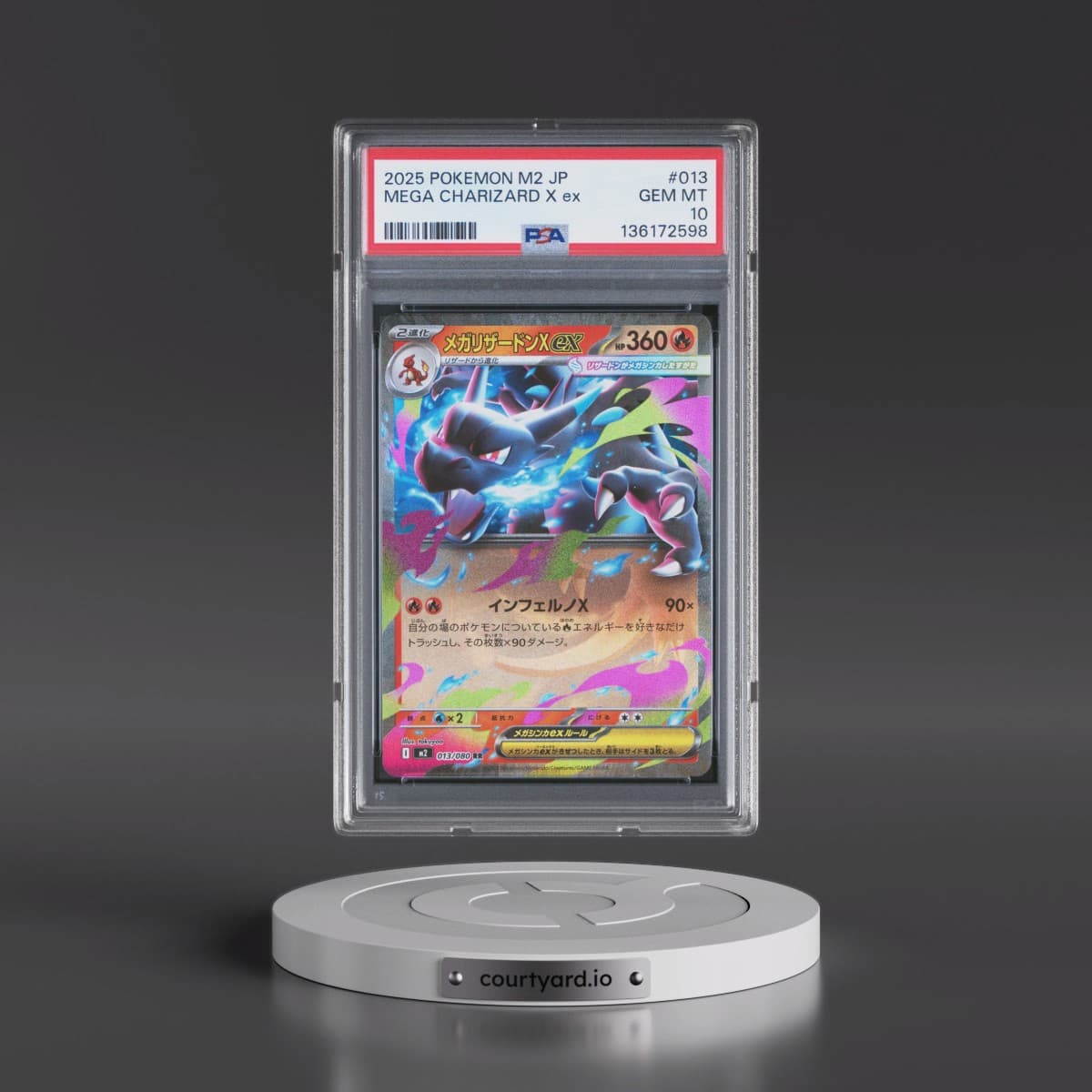 2025 Pokémon M2-Inferno X #013 Mega Charizard X EX - Holo (PSA 10 GEM MINT)