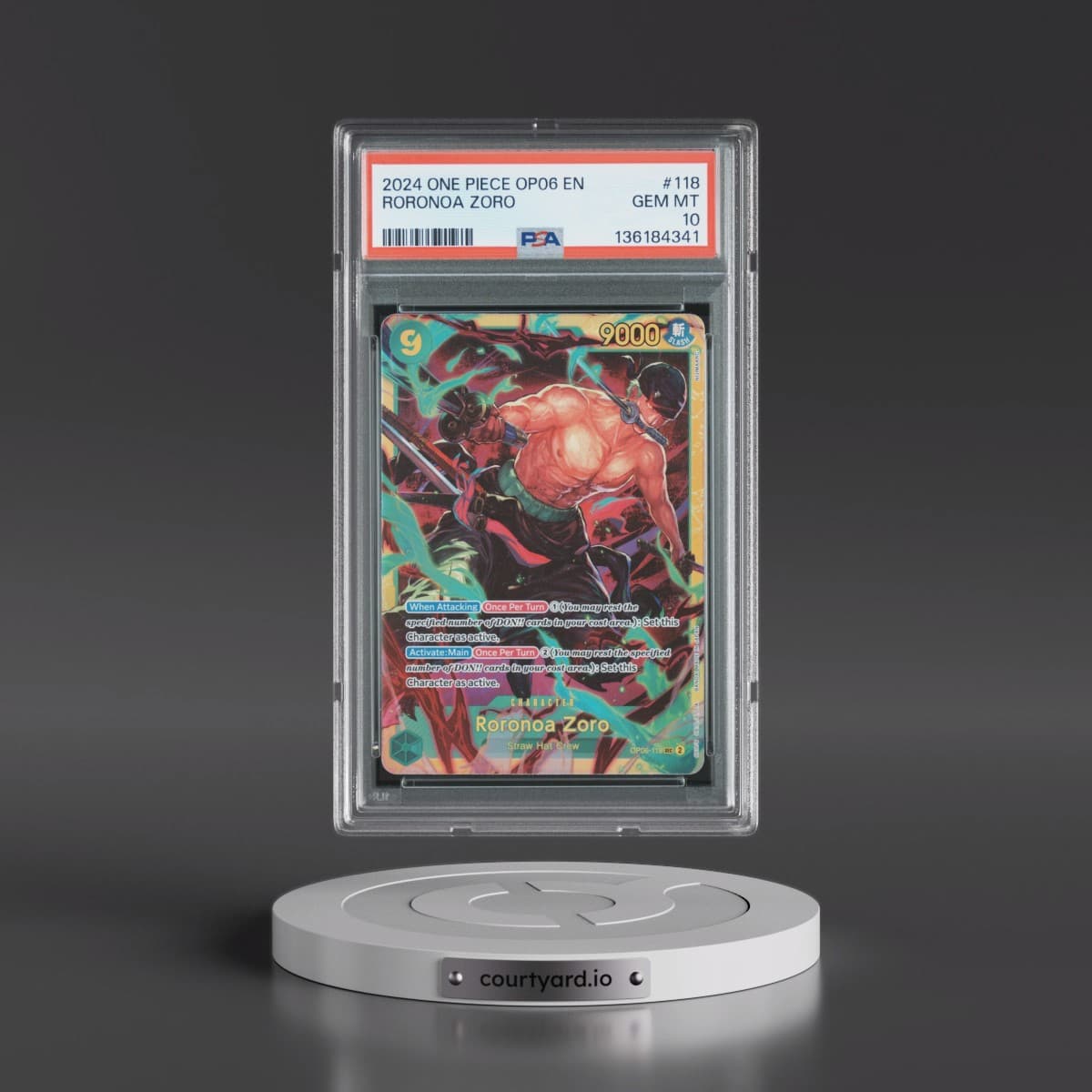 2024 One Piece Wings of the Captain #118 Roronoa Zoro (PSA 10 GEM MINT)