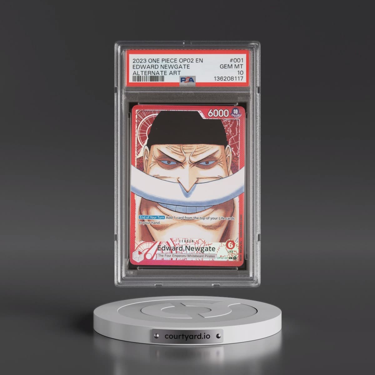 2023 One Piece OP02-Paramount War #001 Edward Newgate - Alternate Art (PSA 10 GEM MINT)