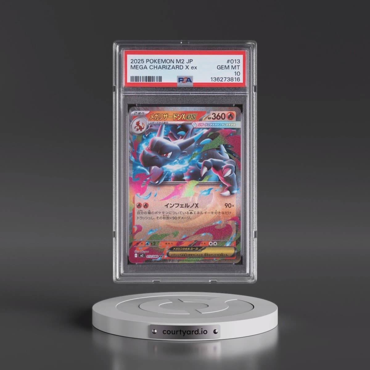 2025 Pokémon M2-Inferno X #013 Mega Charizard X EX - Holo (PSA 10 GEM MINT)