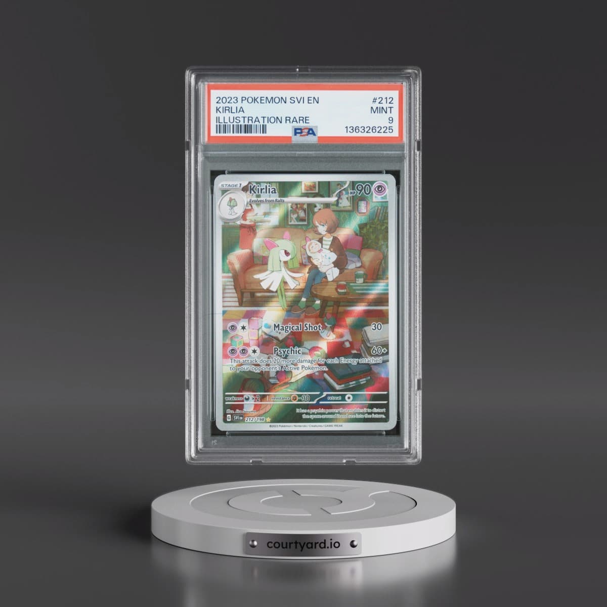 2023 Pokémon Svi EN-Scarlet & Violet #212 Kirlia - Illustration Rare (PSA 9 MINT)