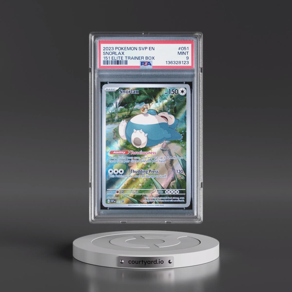 2023 Pokémon Svp EN-SV Black Star Promo #051 Snorlax - 151 Elite Trainer Box (PSA 9 MINT)