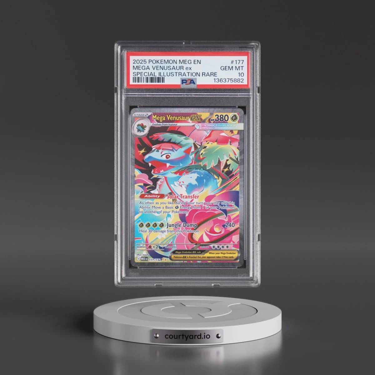 2025 Pokémon Meg EN-Mega Evolution #177 Mega Venusaur EX - Holo Special Illustration Rare (PSA 10 GEM MINT)