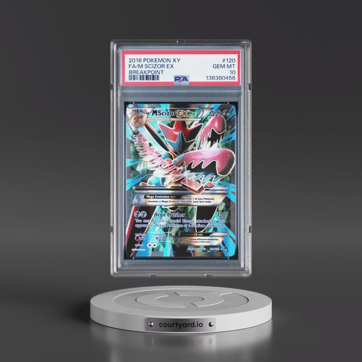 2016 Pokémon XY Breakpoint #120 M Scizor EX - Holo Full Art (PSA 10 GEM MINT)