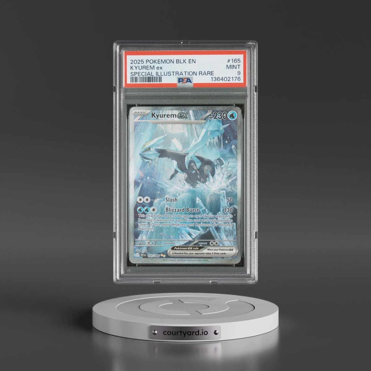 2025 Pokémon Blk EN-Black Bolt #165 Kyurem EX - Holo Special Illustration Rare (PSA 9 MINT)