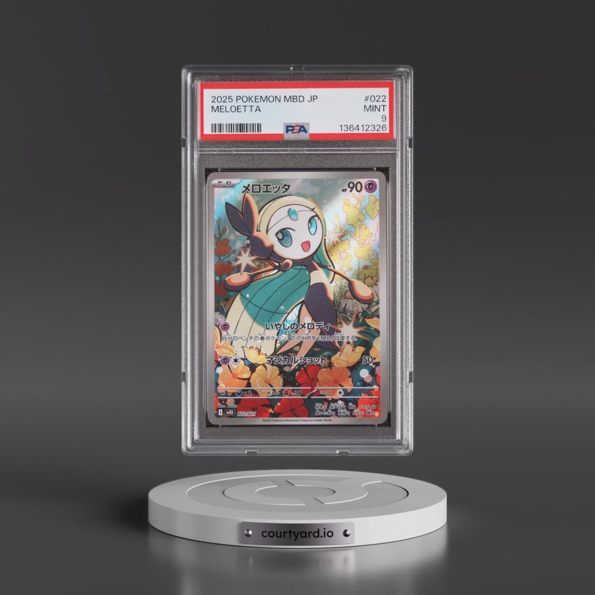 2025 Pokémon Mbd-Mega Starter Set Mega Diancie EX #022 Meloetta (PSA 9 MINT)