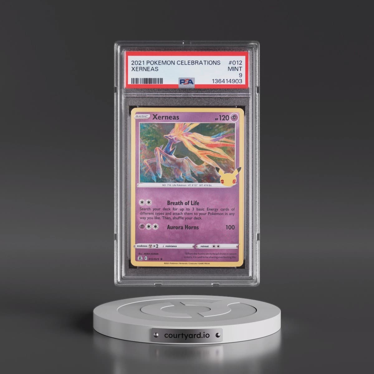 2021 Pokémon Celebrations #012 Xerneas (PSA 9 MINT)