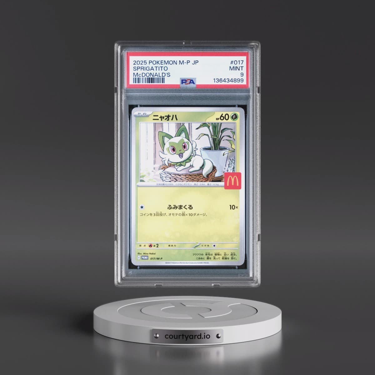 2025 Pokémon M-P Promo #017 Sprigatito - McDonald's (PSA 9 MINT)