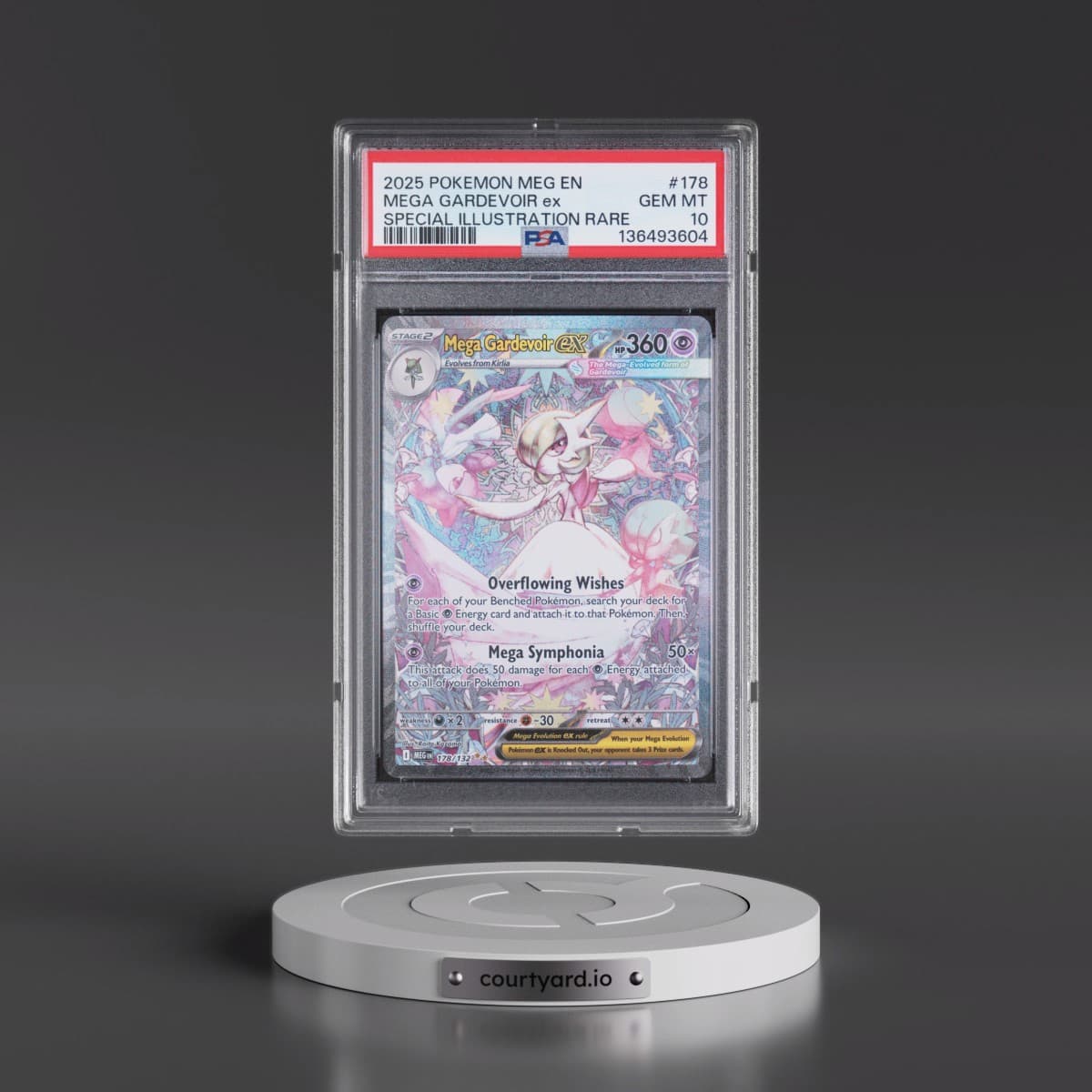 2025 Pokémon Meg EN-Mega Evolution #178 Mega Gardevoir EX - Holo Special Illustration Rare (PSA 10 GEM MINT)