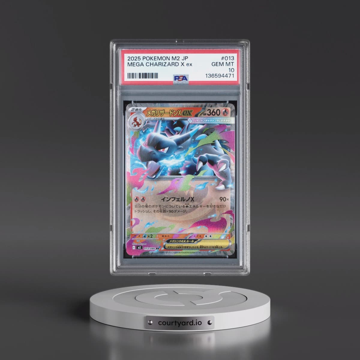 2025 Pokémon M2-Inferno X #013 Mega Charizard X EX - Holo (PSA 10 GEM MINT)