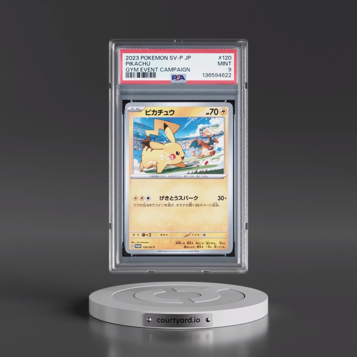 2023 Pokémon SV-P Promo #120 Pikachu - Gym Event Campaign (PSA 9 MINT)