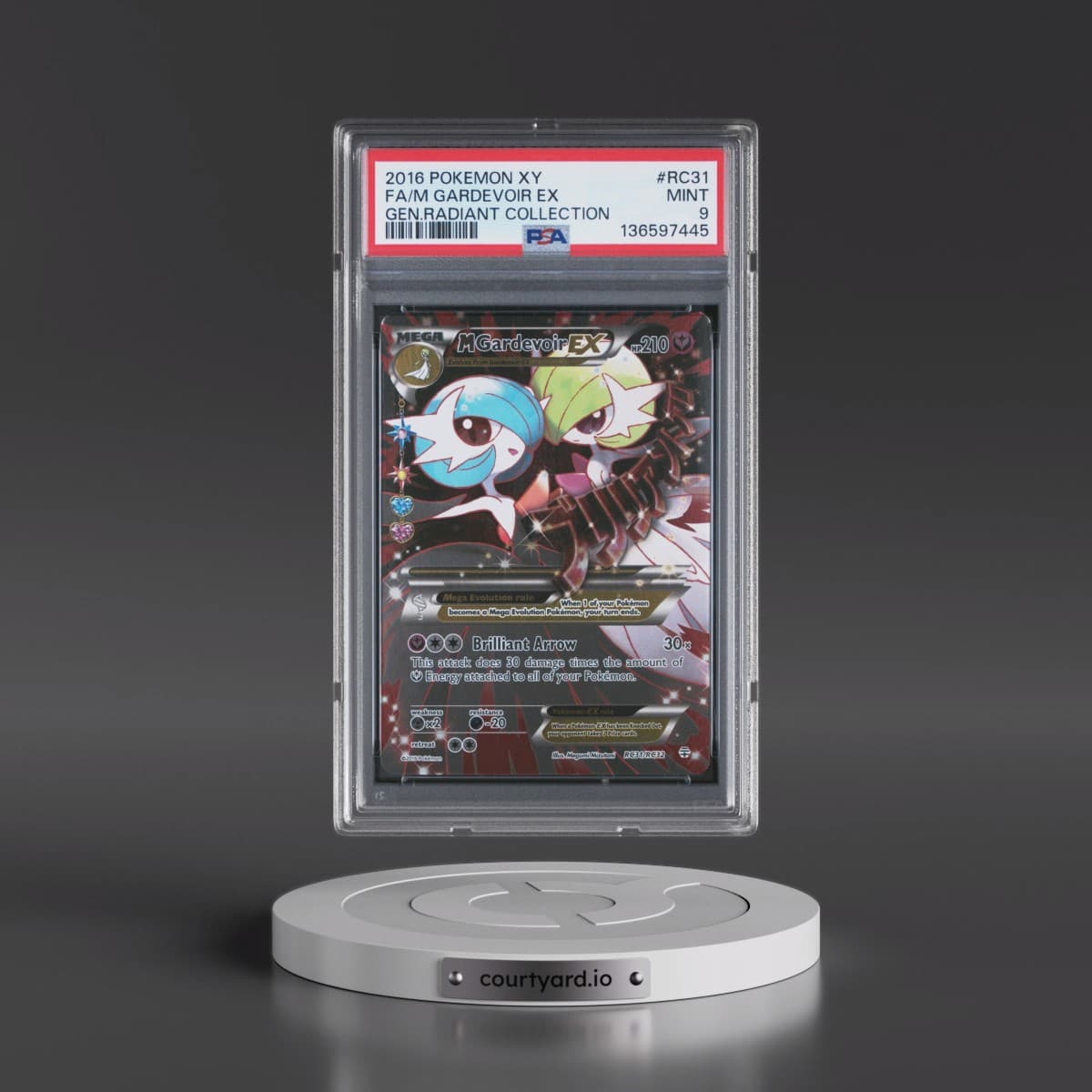 2016 Pokémon XY Generations Radiant Collection #RC31 M Gardevoir EX - Holo Full Art (PSA 9 MINT)