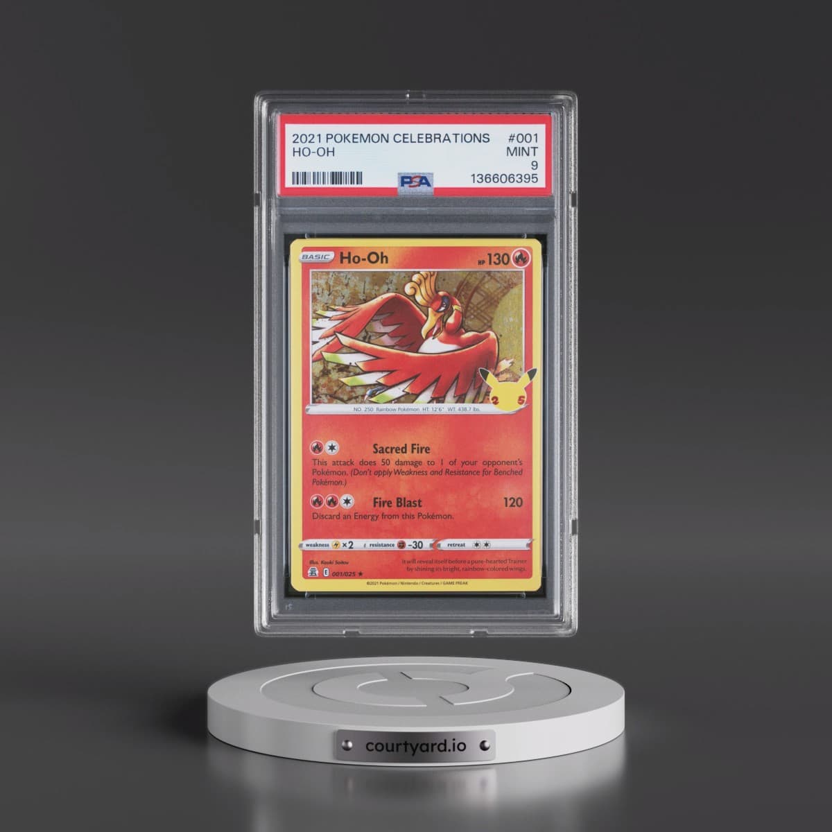 2021 Pokémon Celebrations #001 HO-Oh (PSA 9 MINT)