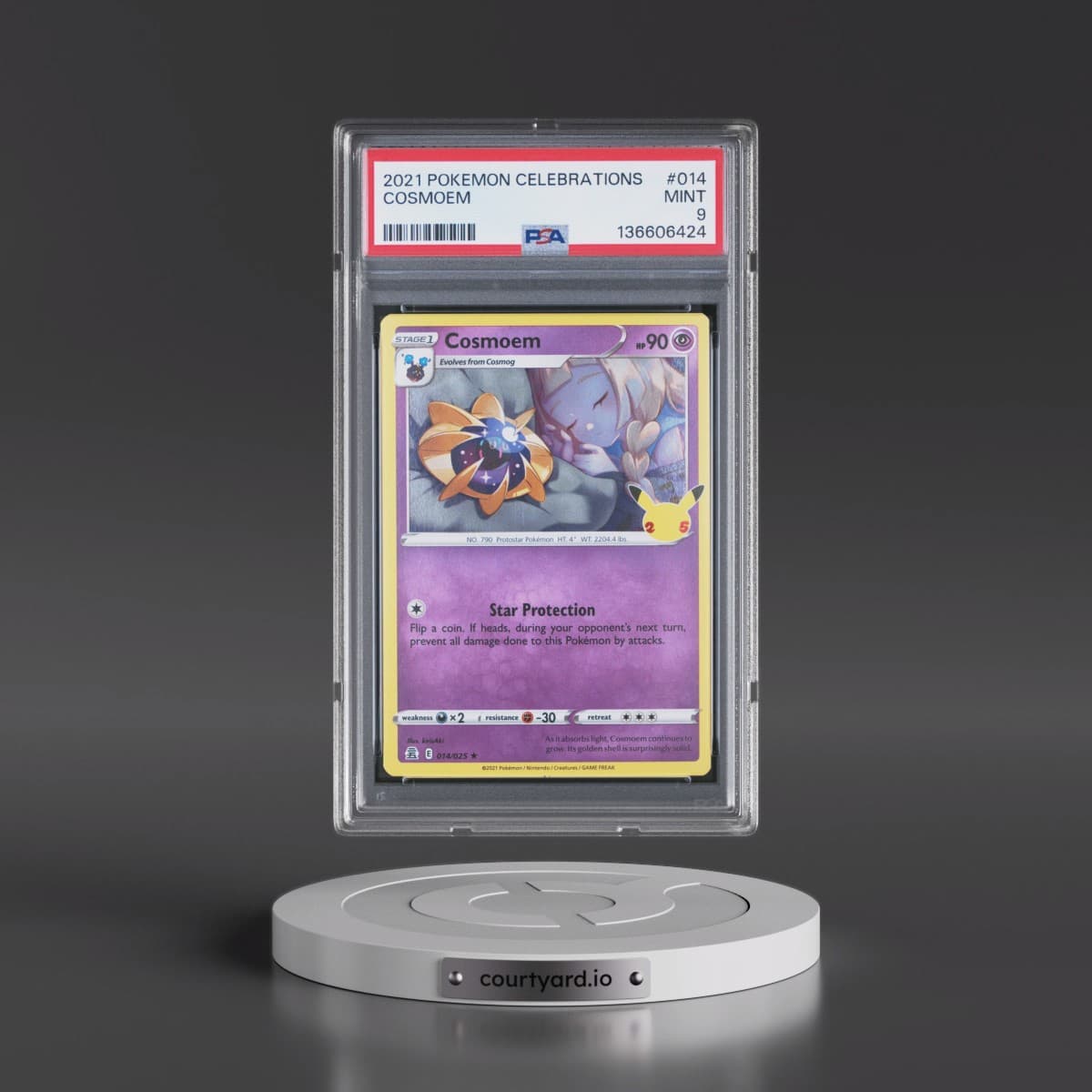 2021 Pokémon Celebrations #014 Cosmoem (PSA 9 MINT)