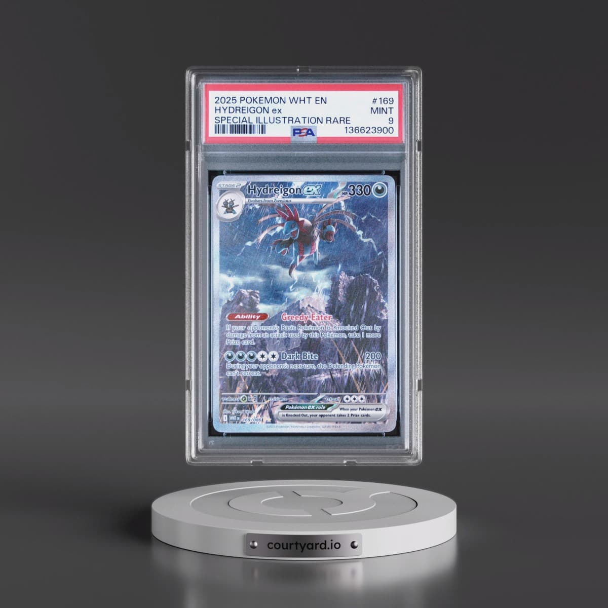 2025 Pokémon Wht EN-White Flare #169 Hydreigon EX - Holo Special Illustration Rare (PSA 9 MINT)