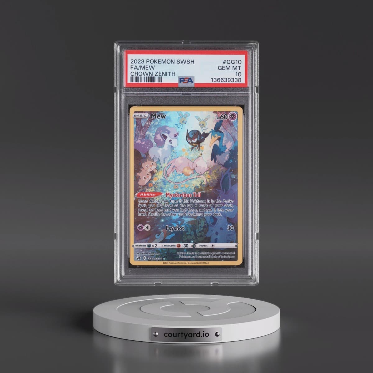 2023 Pokémon Sword and Shield Crown Zenith #GG10 Mew - Full Art (PSA 10 GEM MINT)