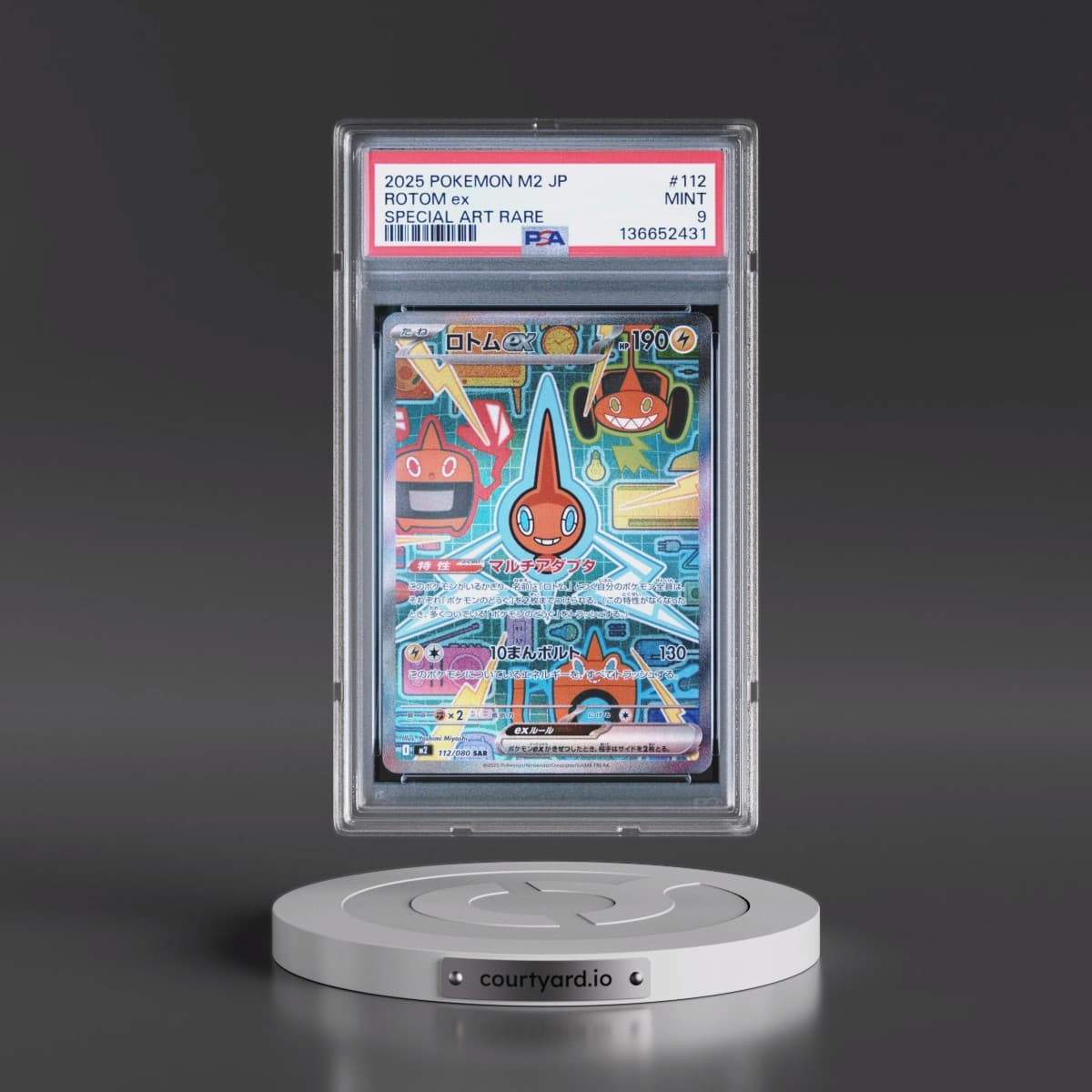 2025 Pokémon M2-Inferno X #112 Rotom EX - Holo Special Art Rare (PSA 9 MINT)