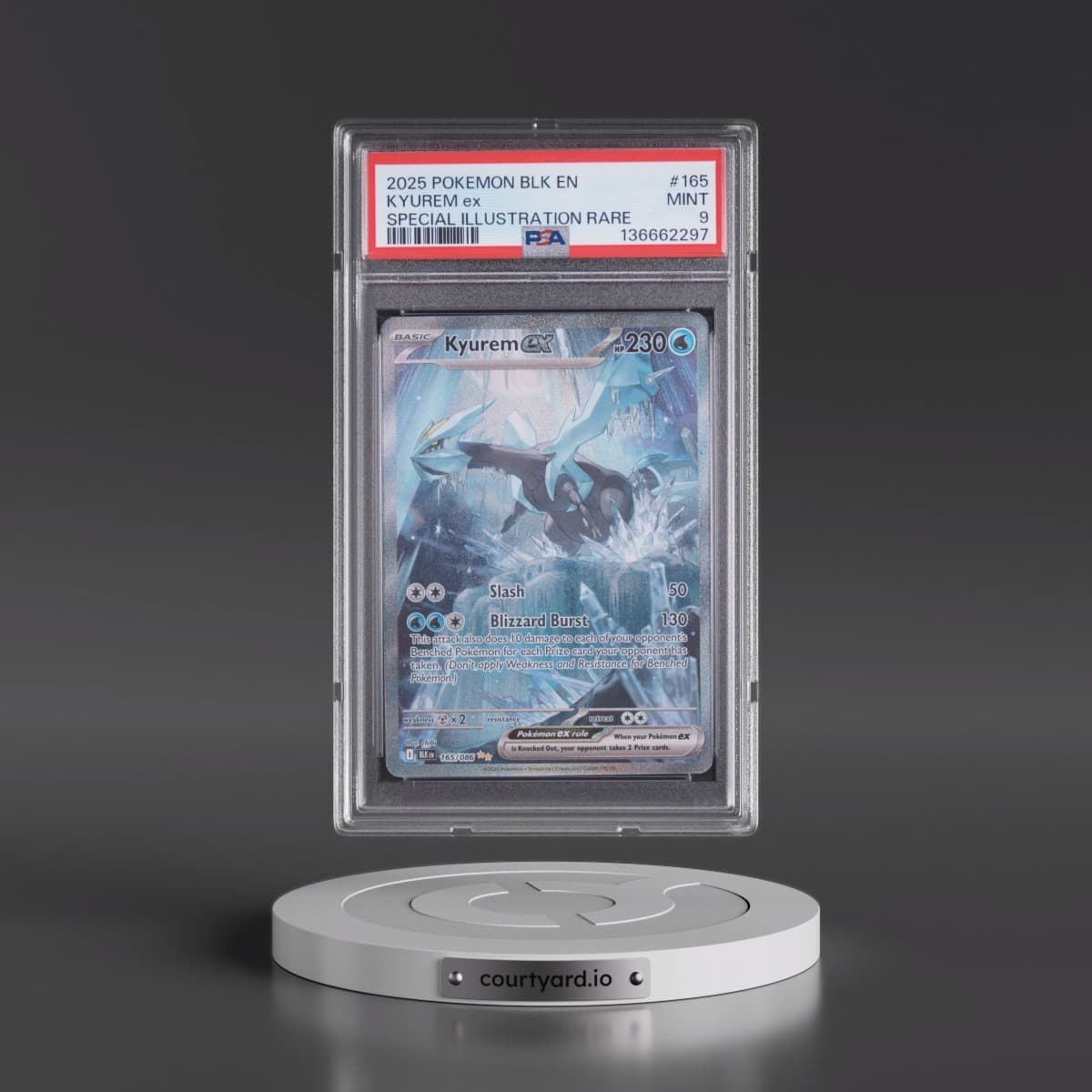 2025 Pokémon Blk EN-Black Bolt #165 Kyurem EX - Holo Special Illustration Rare (PSA 9 MINT)