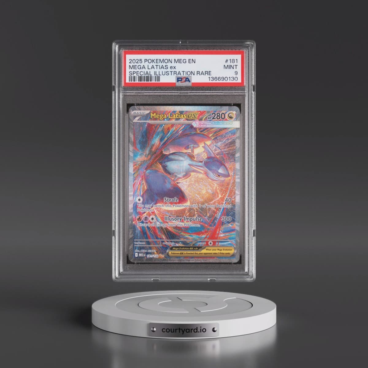 2025 Pokémon Meg EN-Mega Evolution #181 Mega Latias EX - Holo Special Illustration Rare (PSA 9 MINT)