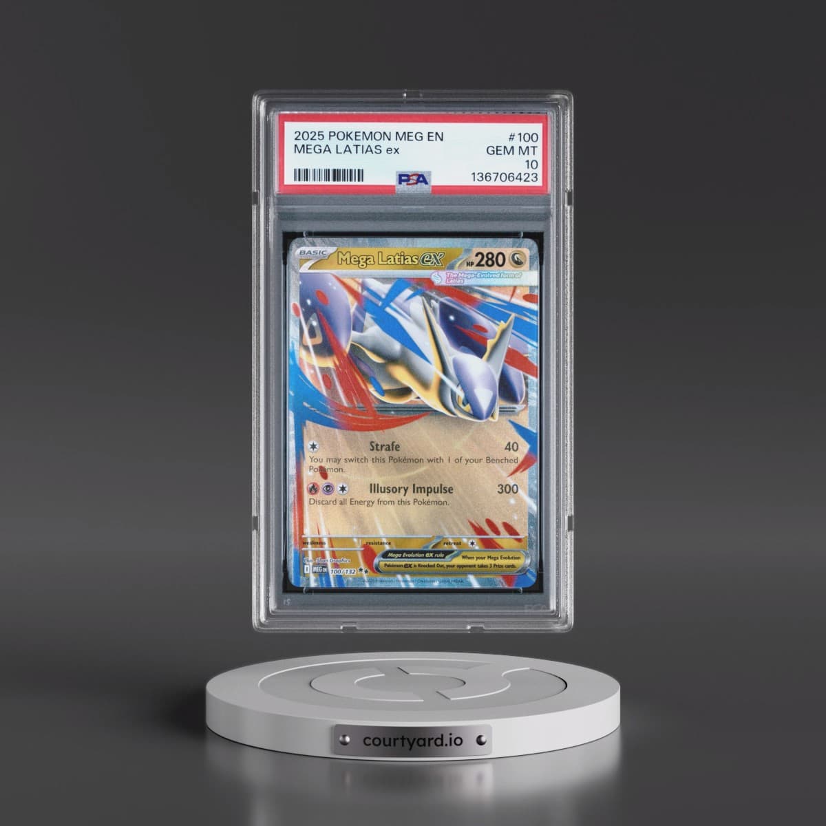2025 Pokémon Meg EN-Mega Evolution #100 Mega Latias EX - Holo (PSA 10 GEM MINT)