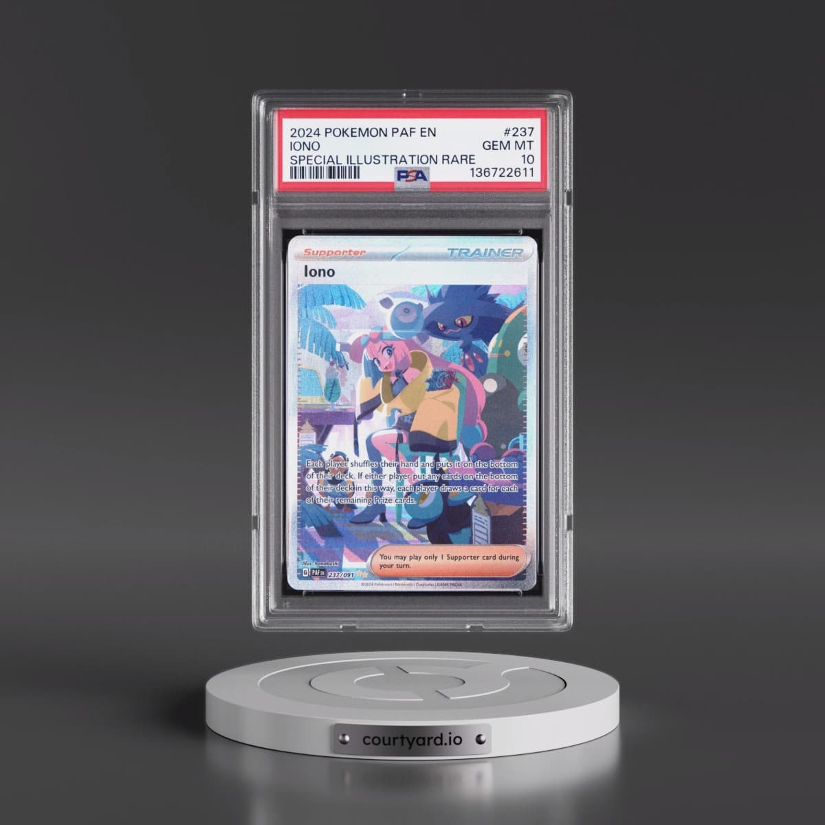 2024 Pokémon Paf EN-Paldean Fates #237 Iono - Special Illustration Rare (PSA 10 GEM MINT)