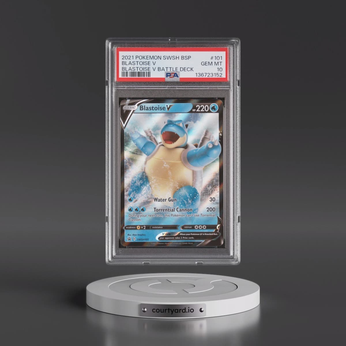 2021 Pokémon Swsh Black Star Promo #101 Blastoise V - Holo Blastoise V Battle Deck (PSA 10 GEM MINT)