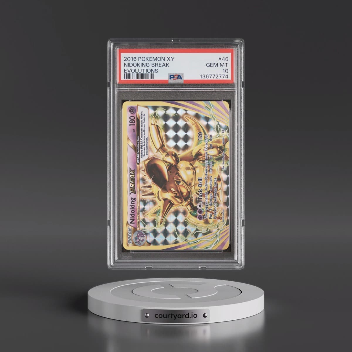2016 Pokémon XY Evolutions #46 Nidoking Break (PSA 10 GEM MINT)