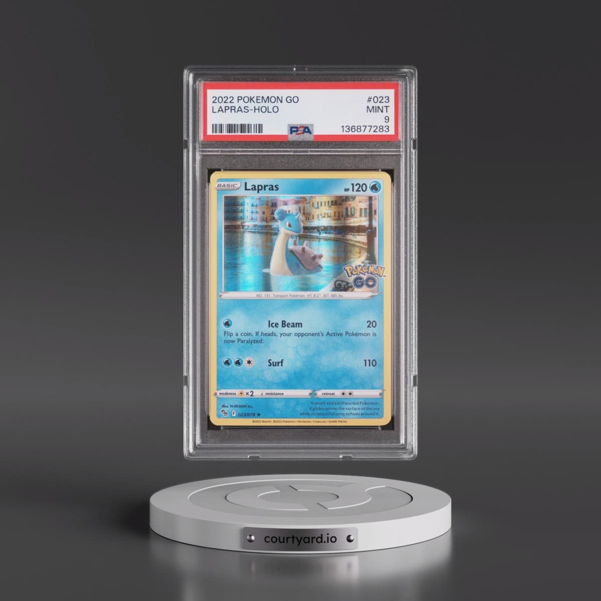 2022 Pokémon Go #023 Lapras - Holo (PSA 9 MINT)
