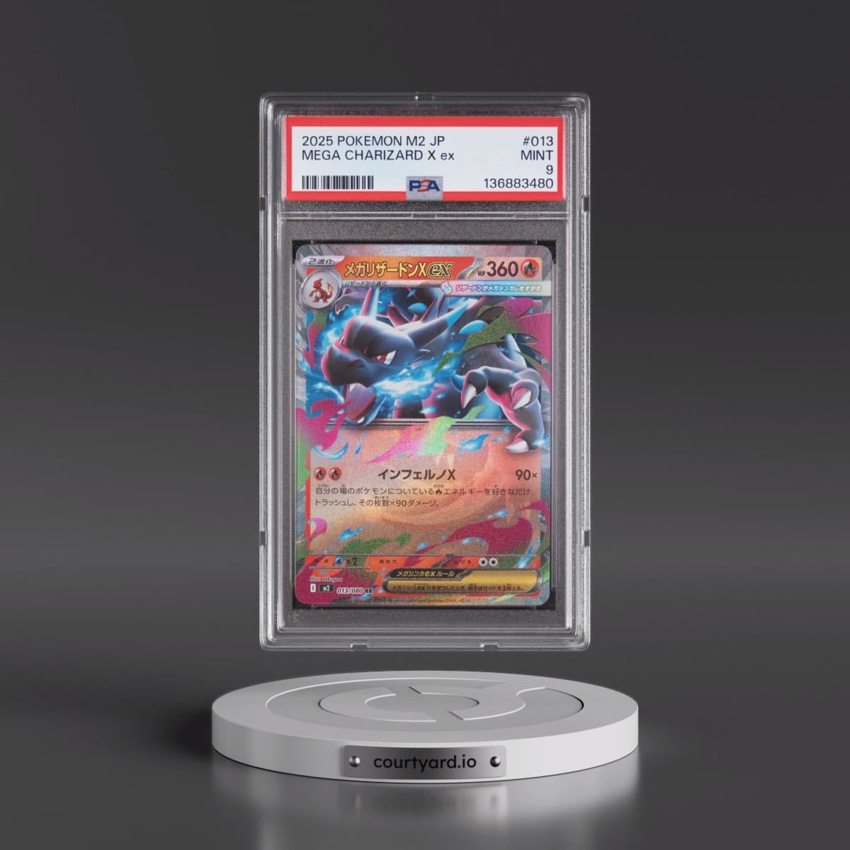 2025 Pokémon M2-Inferno X #013 Mega Charizard X EX - Holo (PSA 9 MINT)