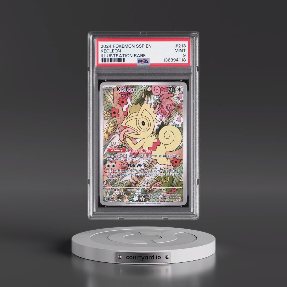 2024 Pokémon Ssp EN-Surging Sparks #213 Kecleon - Illustration Rare (PSA 9 MINT)