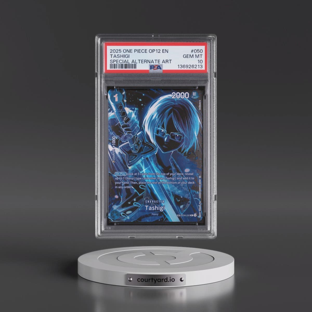 2025 One Piece OP12-Legacy of the Master #050 Tashigi - Special Alternate Art (PSA 10 GEM MINT)