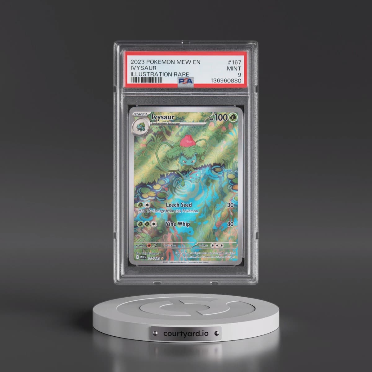 2023 Pokémon Mew EN-151 #167 Ivysaur - Illustration Rare (PSA 9 MINT)