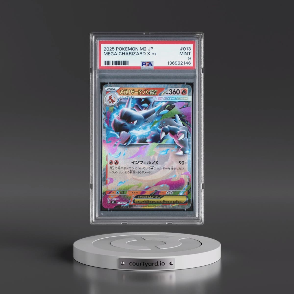 2025 Pokémon M2-Inferno X #013 Mega Charizard X EX - Holo (PSA 9 MINT)