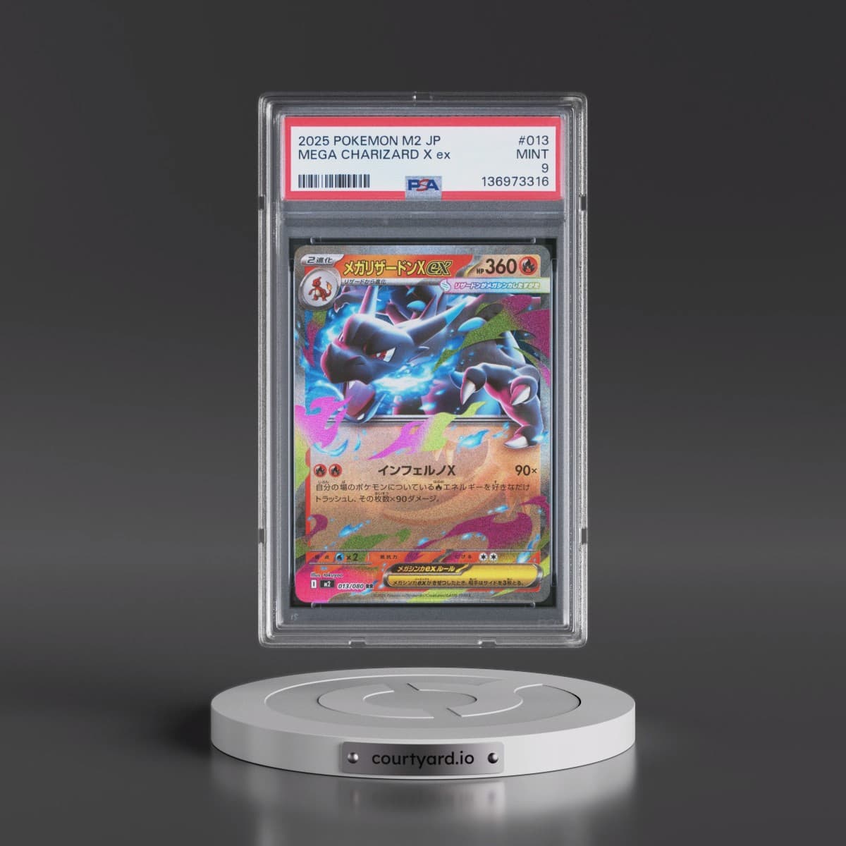 2025 Pokémon M2-Inferno X #013 Mega Charizard X EX - Holo (PSA 9 MINT)