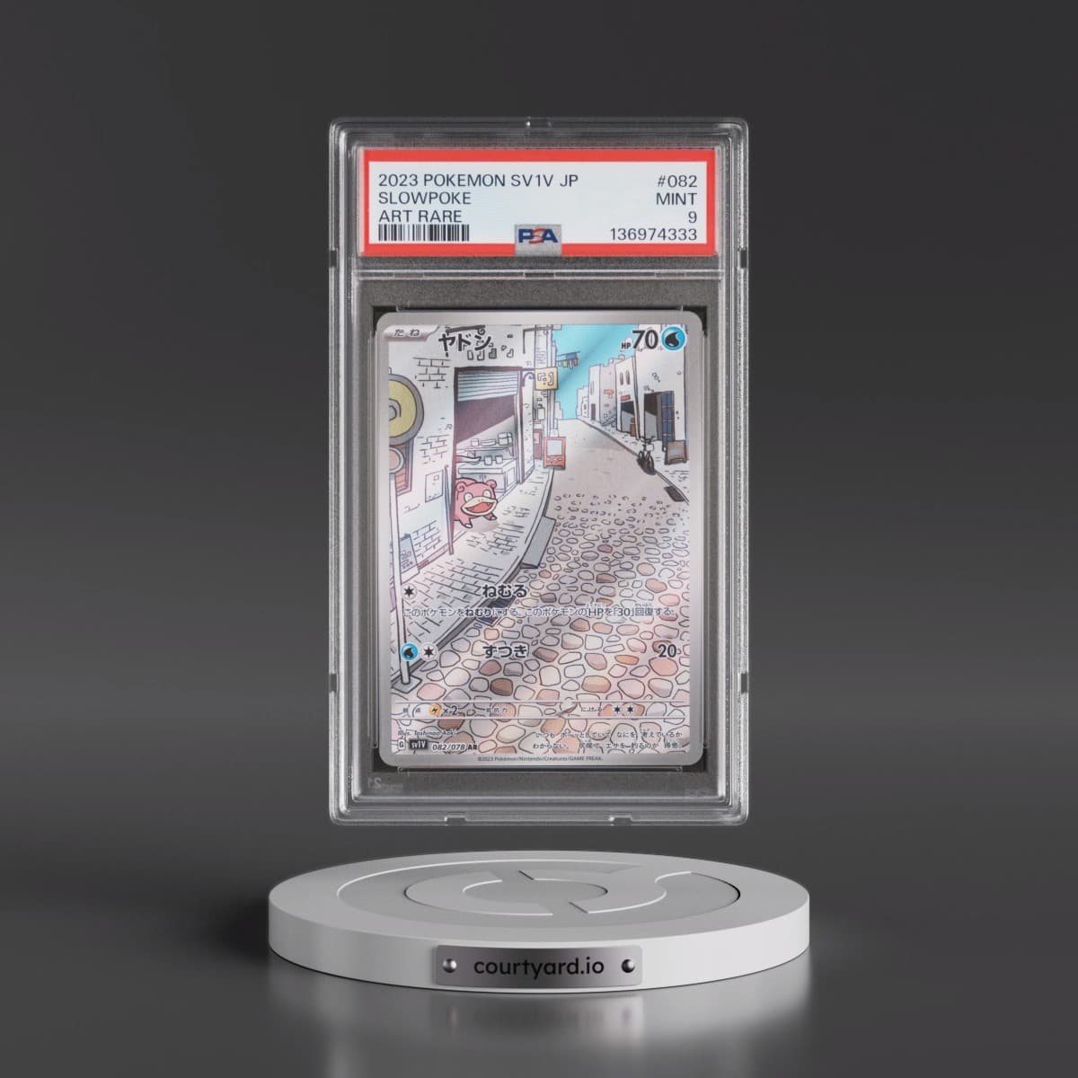 2023 Pokémon Sv1v-Violet EX #082 Slowpoke - Art Rare (PSA 9 MINT)