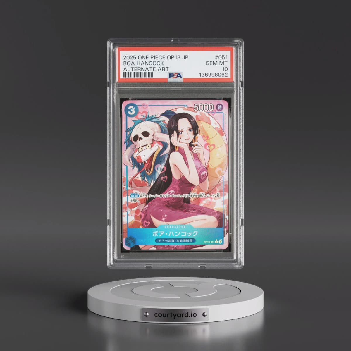 2025 One Piece Japanese OP13-Carrying on His Will #051 Boa Hancock - Alternate Art (PSA 10 GEM MINT)